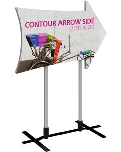 Contour Outdoor Sign Arrow Side - Plate Base