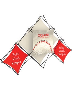 Xclaim 10ft 6 Quad Pyramid Fabric Popup Display Kit 02